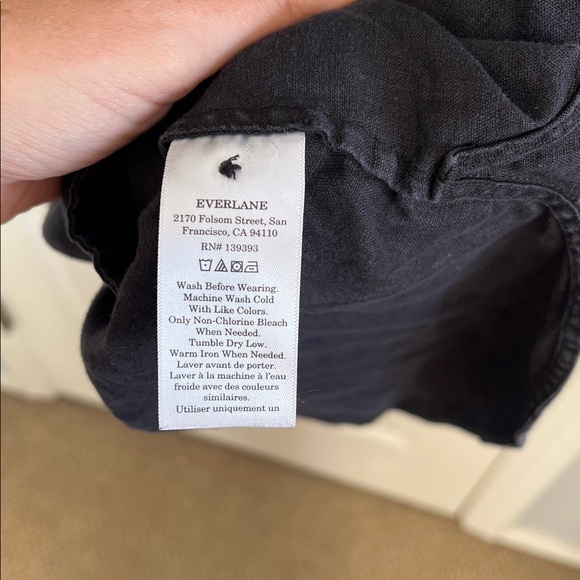 Everlane THE DAYTRIPPER DRESS IN LINEN black size large - Picture 11 of 12